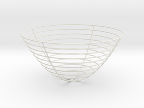 Paraboloid -- Level Curves (8 in) in White Natural Versatile Plastic