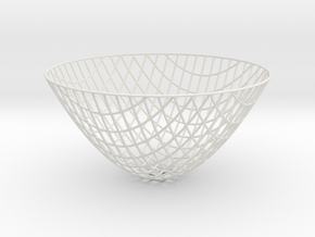 Paraboloid -- XY curves (8in) in White Natural Versatile Plastic