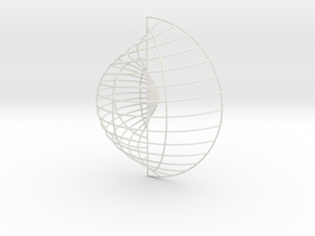 Spherical Equation: rho=theta in White Natural Versatile Plastic
