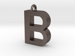 Alphabet (B) in Polished Bronzed Silver Steel