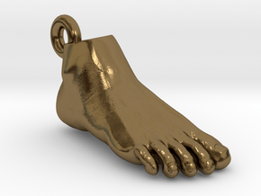Foot Pendant in Polished Bronze