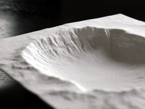 8'' Meteor Crater, Arizona, USA in White Natural Versatile Plastic
