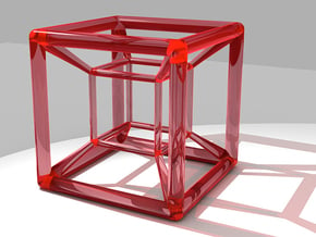 hypercube variatio in Red Processed Versatile Plastic