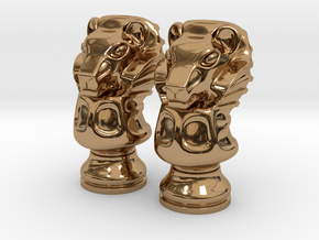 Pair Lion Chess Big / Timur Asad Piece in Polished Brass
