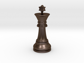 Single Chess King Star Big | Timur Prince Vizir in Polished Bronze Steel