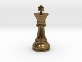 Single Chess King Star Big | Timur Prince Vizir in Polished Bronze