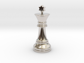 Single Chess King Star Big | Timur Prince Vizir in Rhodium Plated Brass