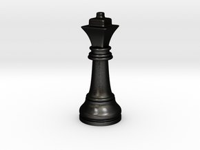 Single Chess Queen Big Square | Timur Ferz in Matte Black Steel
