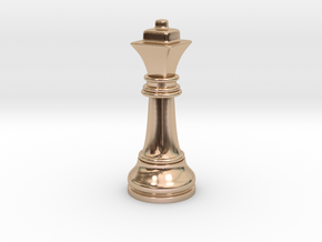 Single Chess Queen Big Square | Timur Ferz in 14k Rose Gold Plated Brass