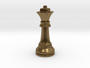 Single Chess Queen Big Square | Timur Ferz in Polished Bronze