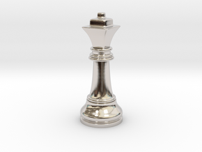 Single Chess Queen Big Square | Timur Ferz in Rhodium Plated Brass