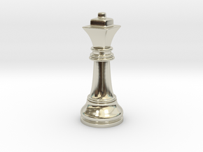 Single Chess Queen Big Square | Timur Ferz in 14k White Gold