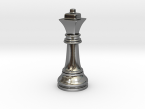 Single Chess Queen Big Square | Timur Ferz in Fine Detail Polished Silver
