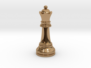 Single Chess Queen Big Standard | Timur Vizir in Polished Brass