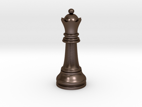 Single Chess Queen Big Standard | Timur Vizir in Polished Bronze Steel