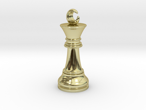 Single Chess King Moon Big / Timur Prince Ferz Viz in 18k Gold Plated Brass