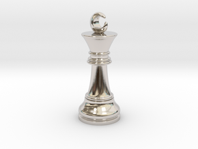 Single Chess King Moon Big / Timur Prince Ferz Viz in Rhodium Plated Brass