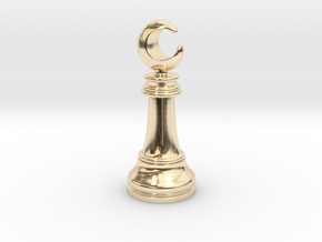 Single Chess Moon Queen / Revealer in 14K Yellow Gold