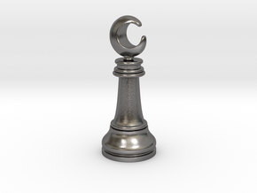 Single Chess Moon Queen / Revealer in Polished Nickel Steel
