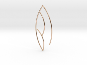 Leaf Earring in 14k Rose Gold Plated Brass