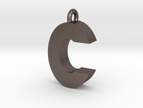 Alphabet (C) in Polished Bronzed Silver Steel