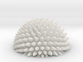 Ball bump hemisphere - fractals in White Natural Versatile Plastic