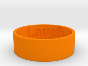 Live Laugh Love Ring Size 8.5 in Orange Processed Versatile Plastic