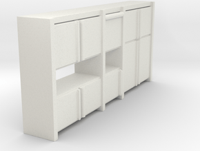 A 003 Sideboard living wall Schrank cupboard 1:87  in White Natural Versatile Plastic