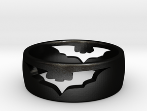 (Size 6) Bat Ring in Matte Black Steel