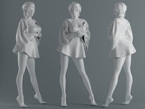Skirt Girl-006 scale 1/10 in White Processed Versatile Plastic