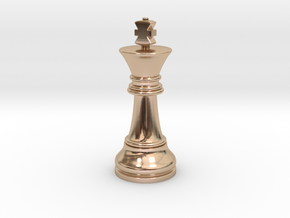 Single King Chess Cross Normal Big | TImur King in 14k Rose Gold Plated Brass