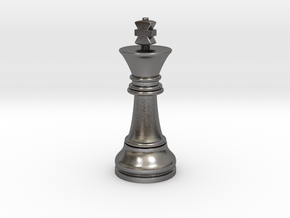 Single King Chess Cross Normal Big | TImur King in Polished Nickel Steel