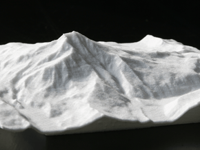 4'' Mt. Jefferson, Oregon, USA, WSF in White Natural Versatile Plastic