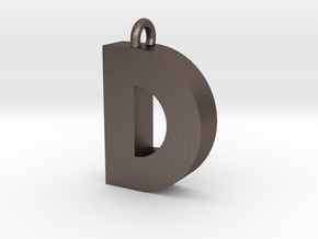 Alphabet (D) in Polished Bronzed Silver Steel