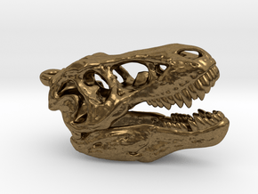 Tyrannosaurus rex pendant 25mm with loop in Natural Bronze