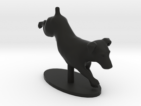 Jumping Up Jack Russell Terrier 2 in Black Natural Versatile Plastic
