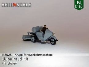 Krupp Straßenkehrmaschine (N 1:160) in Smooth Fine Detail Plastic