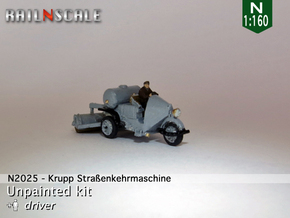 Krupp Straßenkehrmaschine (N 1:160) in Tan Fine Detail Plastic