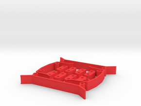 Spacers V3.1 with side shields. in Red Processed Versatile Plastic