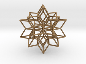 Rhombic star earring in Natural Brass