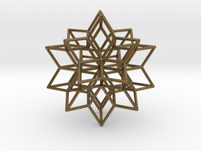Rhombic star earring in Natural Bronze
