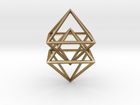 Double Diamond in Polished Gold Steel