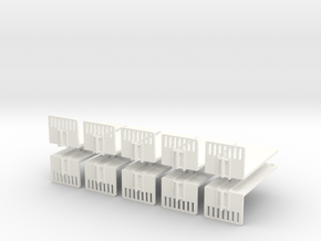 1/160 Spur N scale Abrollbehälter Plattform 10er in White Processed Versatile Plastic