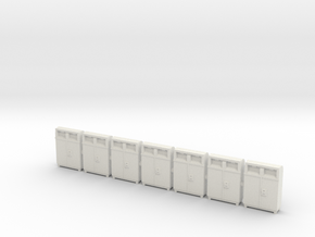 HO scale(1:87) PostBoxes Version 02 in White Natural Versatile Plastic