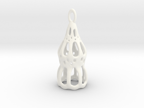 Dictyocysta pendant in White Processed Versatile Plastic