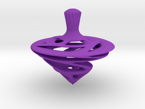 Hollow Fast Spinning Top in Purple Processed Versatile Plastic