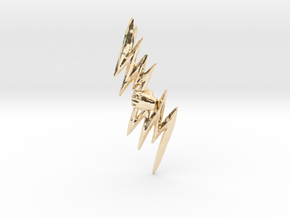 Hand of God - Zeus Thunderbolt Pendant in 14K Yellow Gold