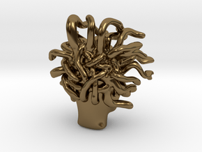 Medusa Pendant in Polished Bronze