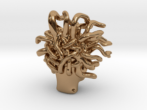 Medusa Pendant in Polished Brass