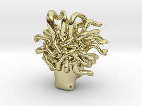 Medusa Pendant in 18k Gold Plated Brass